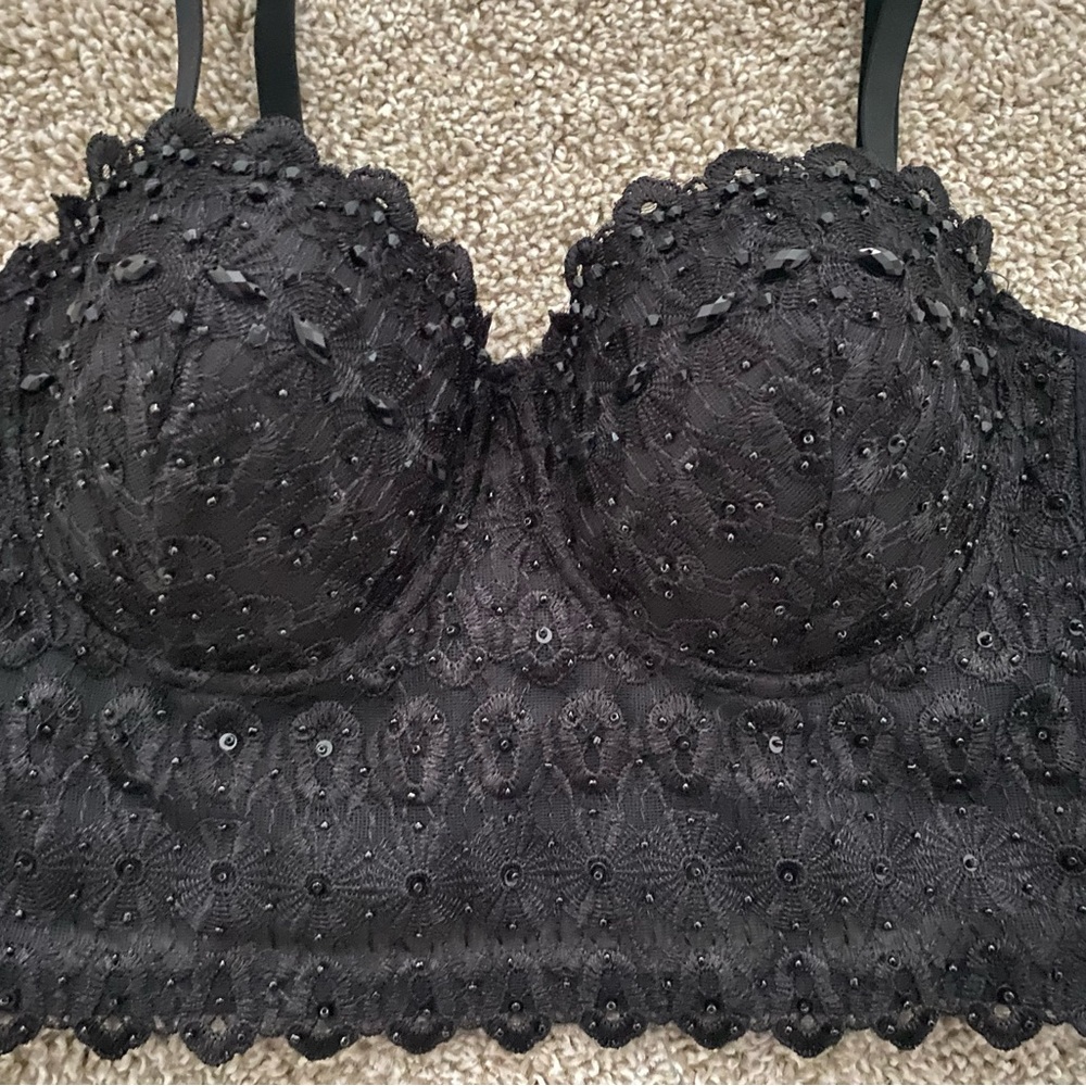 Windsor Black Lace Bustier